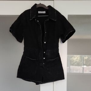 Zara Black Denim Kids Dress